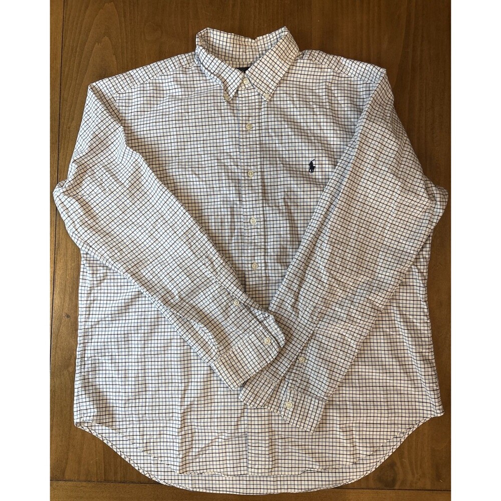 Polo Ralph Lauren Button Down Shirt Geometric  Multi Colored Classic Fit XL